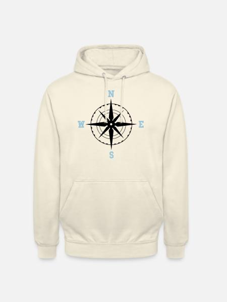 compass 02 - Unisex Hoodie - vanilla