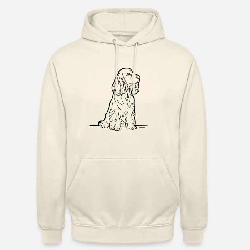 Cocker spaniel anglais - Sweat-shirt à capuche unisexe - vanille