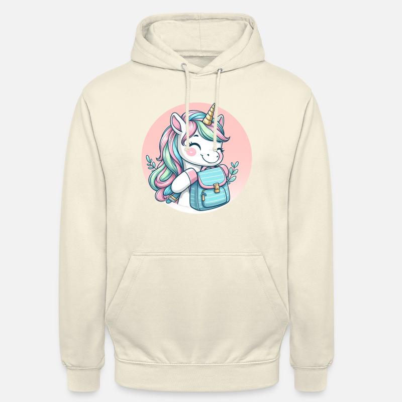 Süßes Einhorn Schulkind - Unisex Hoodie - Vanille-Milchshake