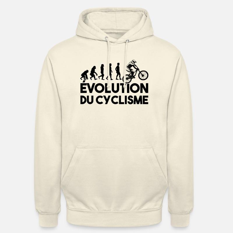 évolution du cyclisme - Sweat-shirt à capuche unisexe - vanille