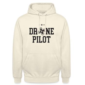 Pilote de drone - Sweat-shirt à capuche unisexe - vanille - Devant - Alina (178cm) & Michal (187cm)