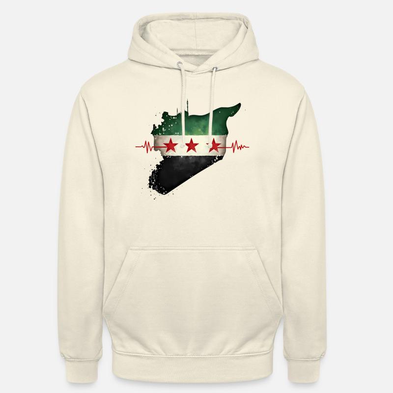 Drapeau Syrie - Drapeau Syrie Libre - Centre de table - Sweat-shirt à capuche unisexe - vanille