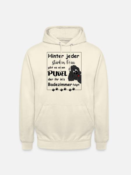 Hinter jedem starken Frauchen steht ein Pudel - Unisex Hoodie - Vanille-Milchshake