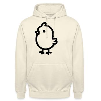 Küken - Unisex Hoodie - Vanille-Milchshake - Vorne - Alina (178cm) & Michal (187cm)