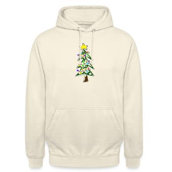 Weihnachtspulli zum verschenken! - Unisex Hoodie - Vanille-Milchshake - Vorne - Alina (178cm) & Michal (187cm)