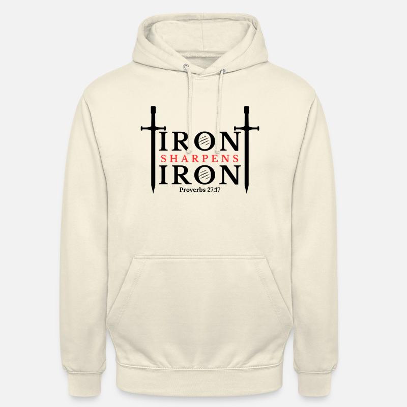 Iron Sharpens Iron - Proverbs 27:17 Clothing - Unisex Hoodie - vanilla