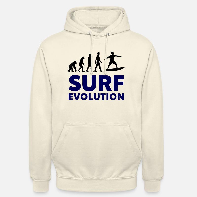 Surf Evolution Board Sea - Sweat-shirt à capuche unisexe - vanille