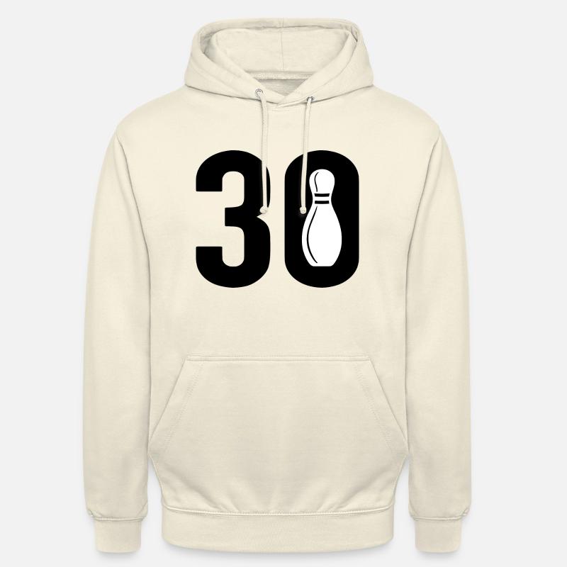 30 Bowling Bowler 30 - Sweat-shirt à capuche unisexe - vanille