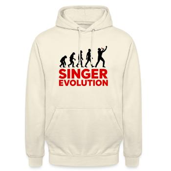 Chanteur Evolution Music Stage - Sweat-shirt à capuche unisexe - vanille - Devant - Alina (178cm) & Michal (187cm)