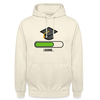 Études d’apprentissage de fin d’études - Sweat-shirt à capuche unisexe - vanille - Devant - Alina (178cm) & Michal (187cm)