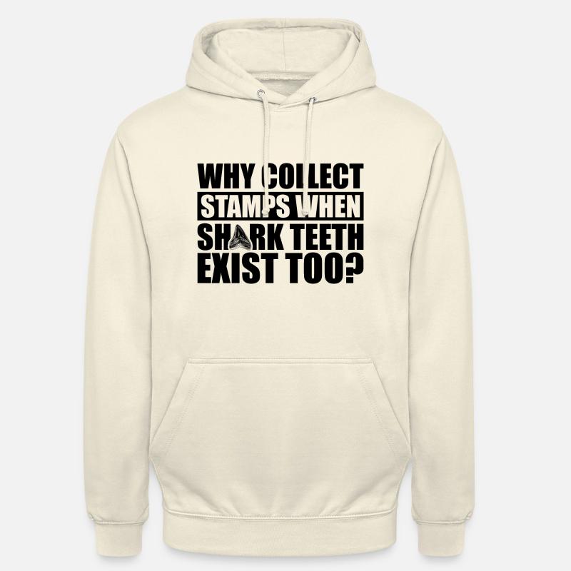 Collecter les dents de requin - Sweat-shirt à capuche unisexe - vanille