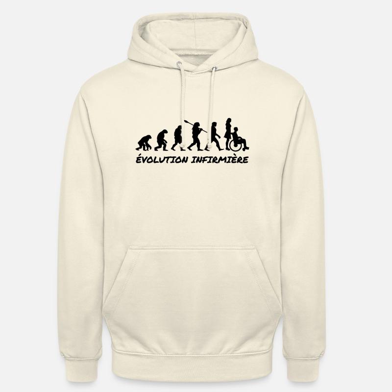 évolution infirmière - Sweat-shirt à capuche unisexe - vanille