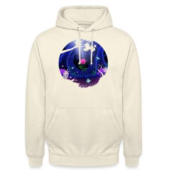 Rose im Wald - Unisex Hoodie - Vanille-Milchshake - Vorne - Alina (178cm) & Michal (187cm)