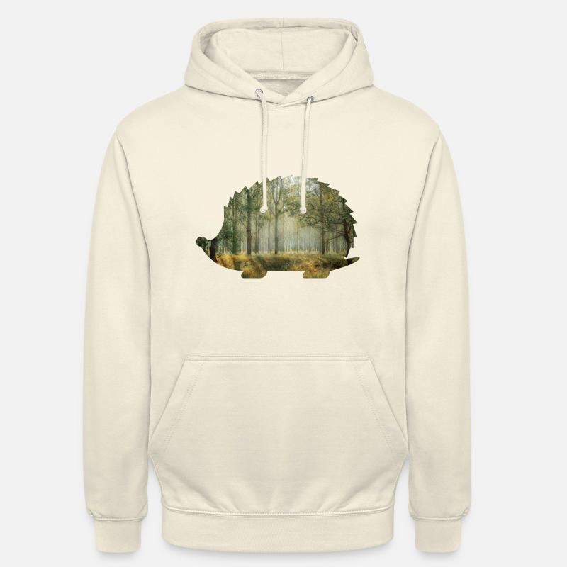wald 9 igel mit wald - Unisex Hoodie - Vanille-Milchshake