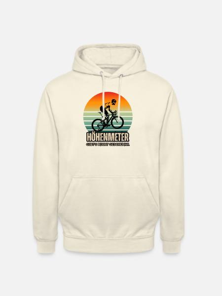 Lustiger Radspruch - Höhenmeter nicht geschenkt - Unisex Hoodie - Vanille-Milchshake