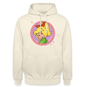 Bibi Blocksberg lächelt fröhlich - Unisex Hoodie - Vanille-Milchshake - Vorne - Alina (178cm) & Michal (187cm)