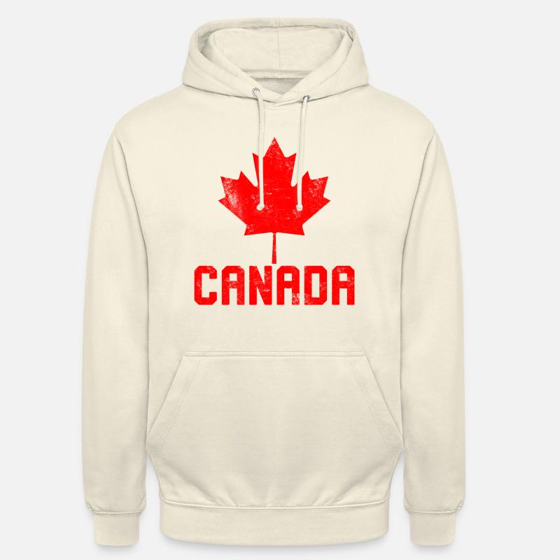Drapeau Maple Leaf Canada - Sweat-shirt à capuche unisexe - vanille