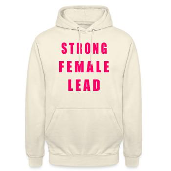 Strong female lead - Unisex Hoodie - Vanille-Milchshake - Vorne - Alina (178cm) & Michal (187cm)