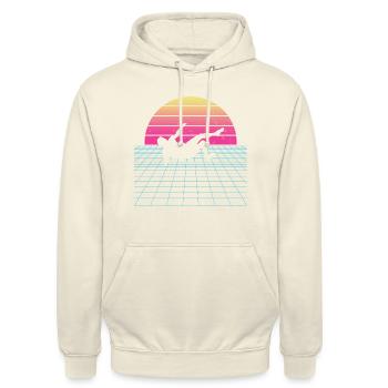 Bouldern Damen Bouldering Climbing Herren - Unisex Hoodie - Vanille-Milchshake - Vorne - Alina (178cm) & Michal (187cm)