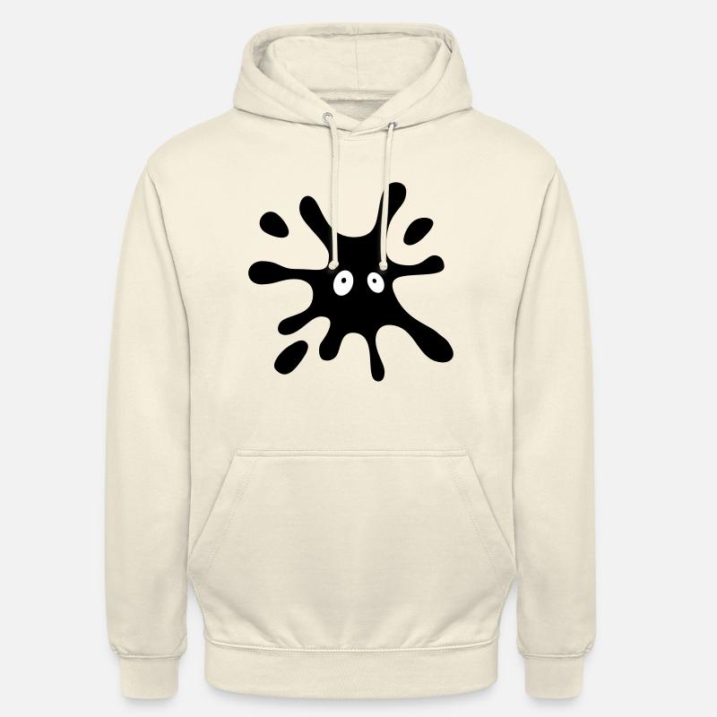schwarzer Fleck mit Augen - Unisex Hoodie - Vanille-Milchshake