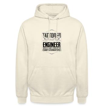Tattooed Ingenieur Geschenk eingefärbt und gebildet Dont - Unisex Hoodie - Vanille-Milchshake - Vorne - Alina (178cm) & Michal (187cm)