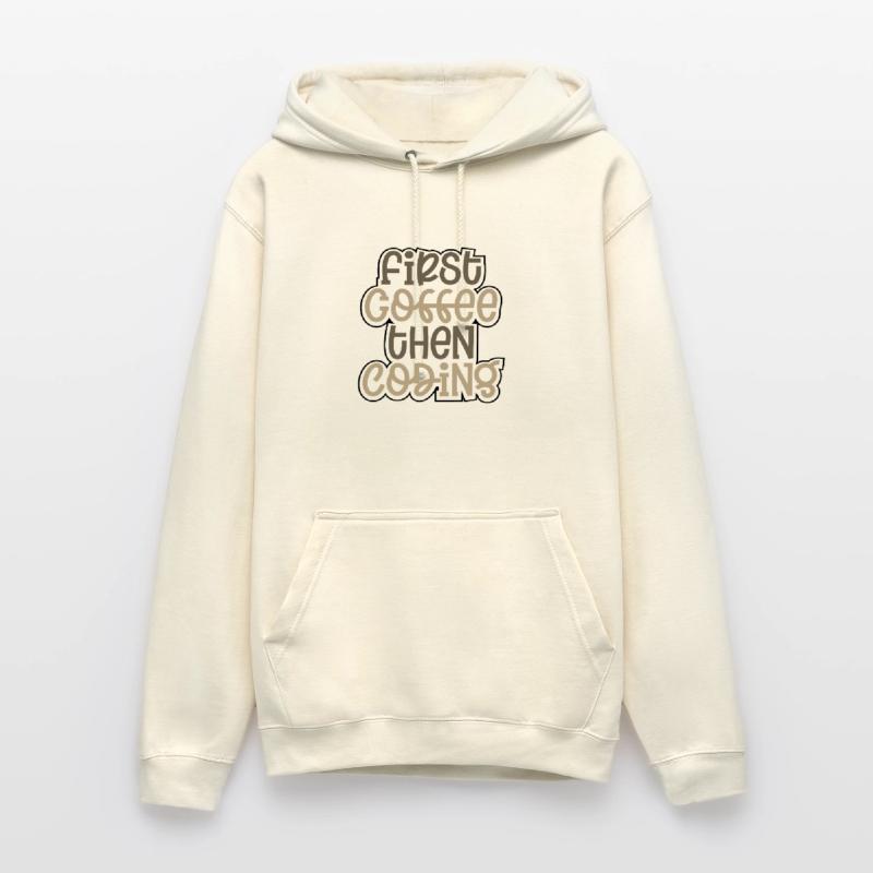 Coder Gift First Coffee puis Coding Gift Ideas Sweat-shirt à capuche unisexe