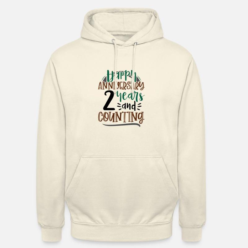 Buon anniversario 2 anni e conteggio 2 ° - Felpa con cappuccio unisex - milkshake