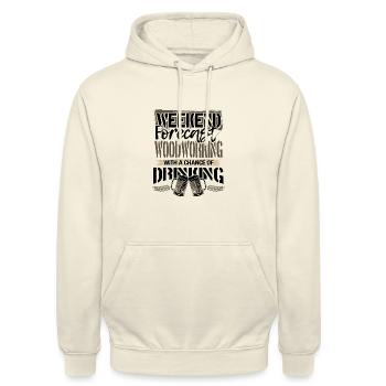 Holzarbeiter Geschenkwochenende Prognose Holzbearbeitung und - Unisex Hoodie - Vanille-Milchshake - Vorne - Alina (178cm) & Michal (187cm)
