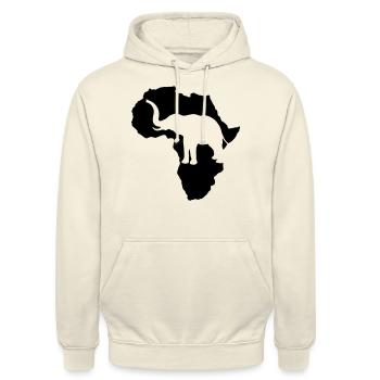 Elephant Africa Safari Kenya Serengeti Roots Reggae - Unisex Hoodie - vanilla - Front - Alina (178cm) & Michal (187cm)