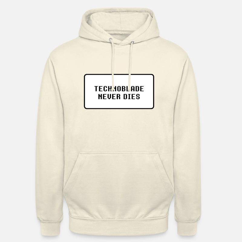 Technoblade dør aldri - Unisex-hettegenser - vanilje-milkshake