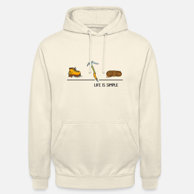 Klettern Bergsteiger Eisklettern Hochtour Gipfel - Unisex Hoodie - vanilla