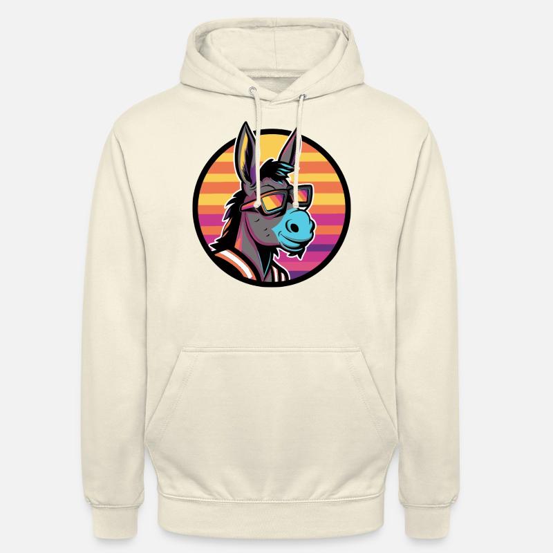 Âne Cool Bande Dessinée - Sweat-shirt à capuche unisexe - vanille