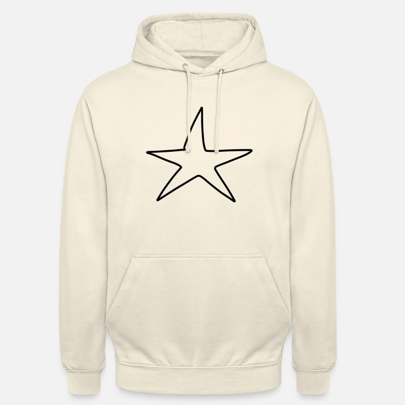 Modèle de symbole d’étoile - Sweat-shirt à capuche unisexe - vanille