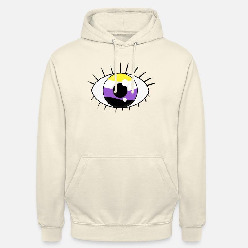 Eye non binary - Sweat-shirt à capuche unisexe - vanille