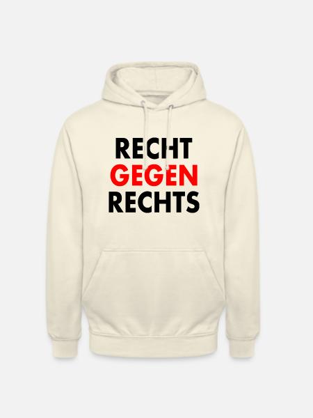 Recht gegen rechts - Unisex Hoodie - Vanille-Milchshake