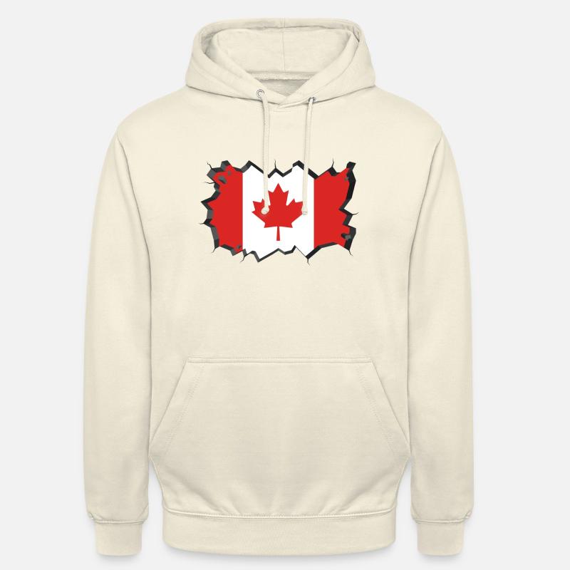 Canada Flag Maple Maple Leaf Maple Leaf Canada Unisex Hoodie