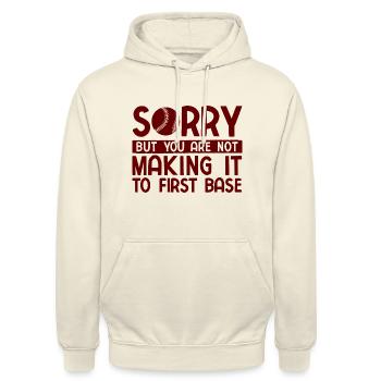 Baseball - Unisex Hoodie - Vanille-Milchshake - Vorne - Alina (178cm) & Michal (187cm)