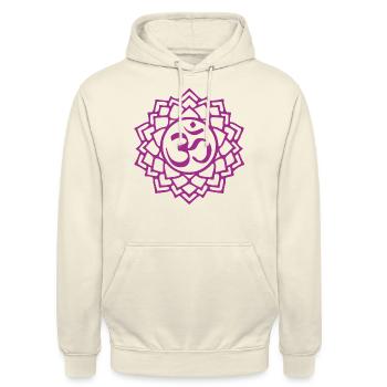 Chakra de la couronne - Sweat-shirt à capuche unisexe - vanille - Devant - Alina (178cm) & Michal (187cm)