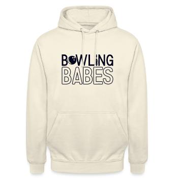 Bowling - Unisex Hoodie - Vanille-Milchshake - Vorne - Alina (178cm) & Michal (187cm)
