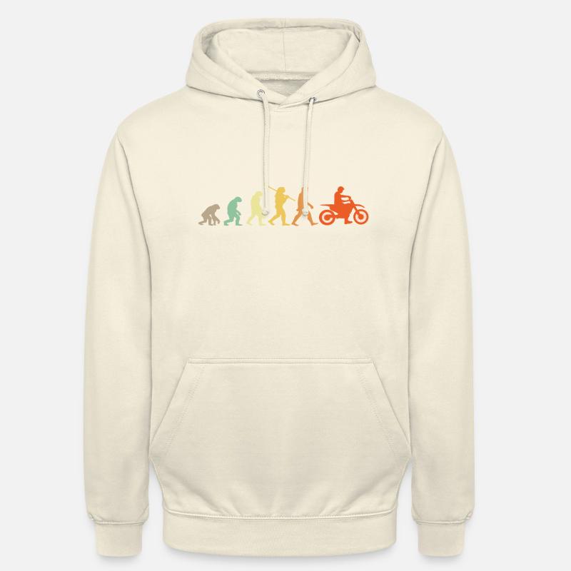 Evolution Motorradfahrer - Unisex Hoodie - Vanille-Milchshake