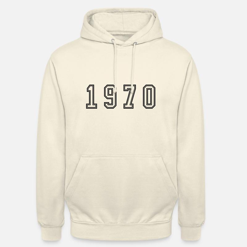 Numéro de l’année 1970 - Sweat-shirt à capuche unisexe - vanille