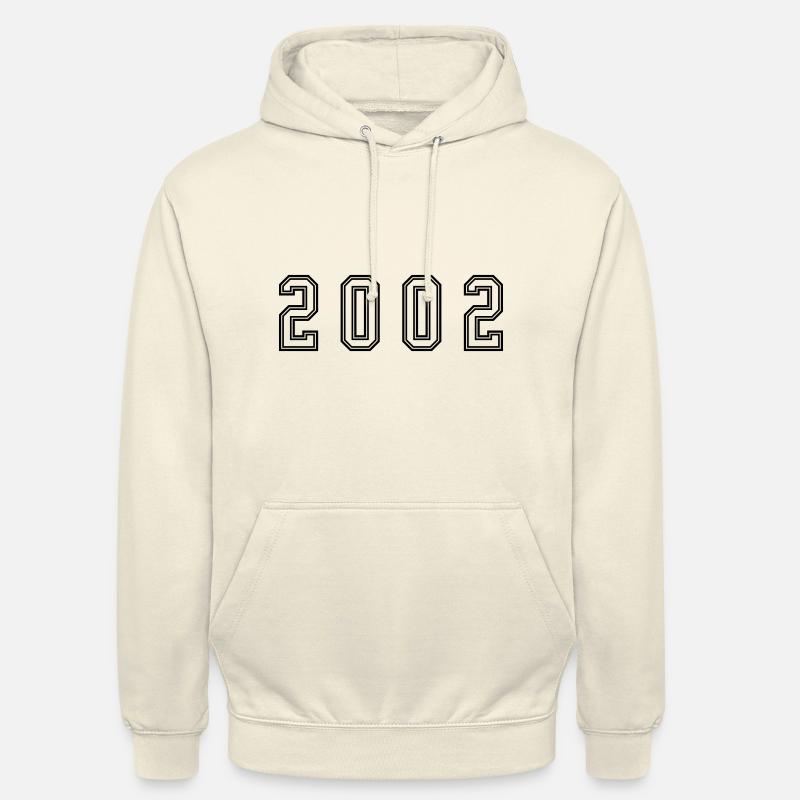 Numéro de l’année 2002 - Sweat-shirt à capuche unisexe - vanille