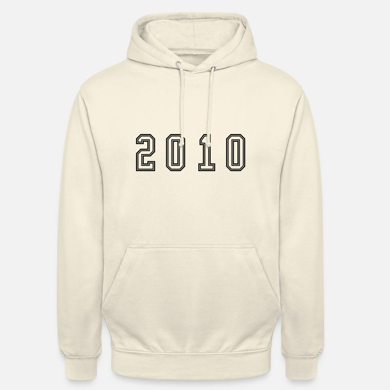 Numéro de l’année 2010 - Sweat-shirt à capuche unisexe - vanille