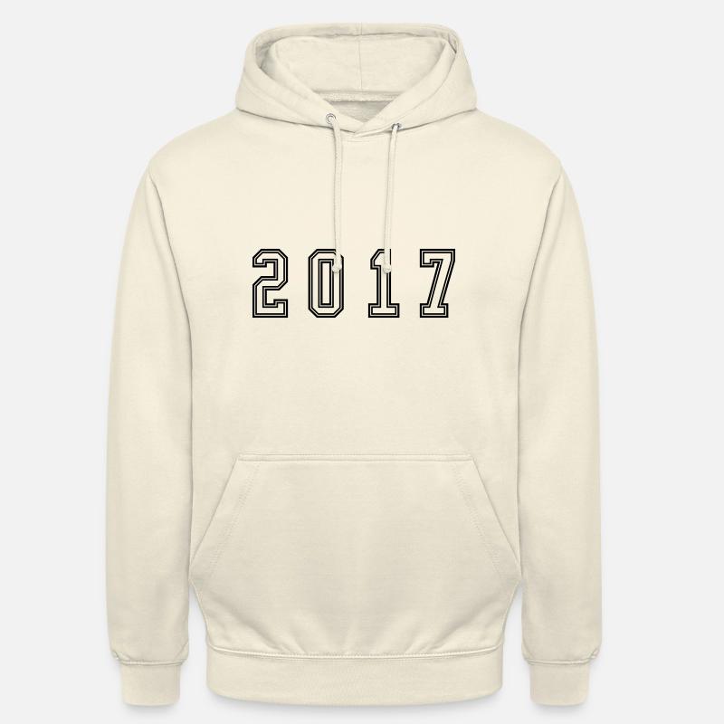 Numéro de l’année 2017 - Sweat-shirt à capuche unisexe - vanille