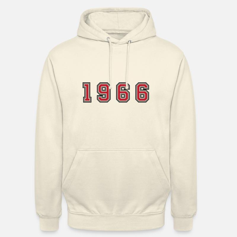 Numéro de l’année 1966 - Sweat-shirt à capuche unisexe - vanille