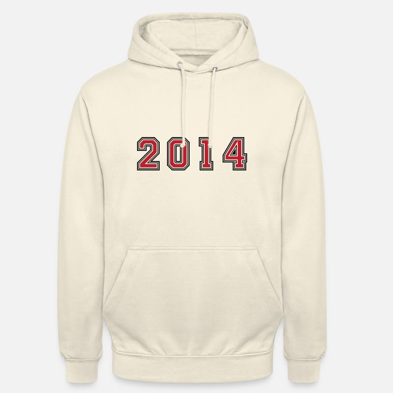 Numéro de l’année 2014 - Sweat-shirt à capuche unisexe - vanille