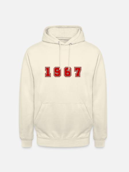 Numéro de l’année 1967 - Sweat-shirt à capuche unisexe - vanille