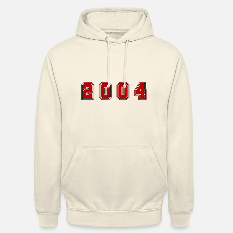 Numéro de l’année 2004 - Sweat-shirt à capuche unisexe - vanille