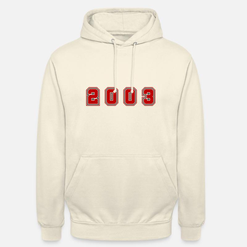 Numéro de l’année 2003 - Sweat-shirt à capuche unisexe - vanille