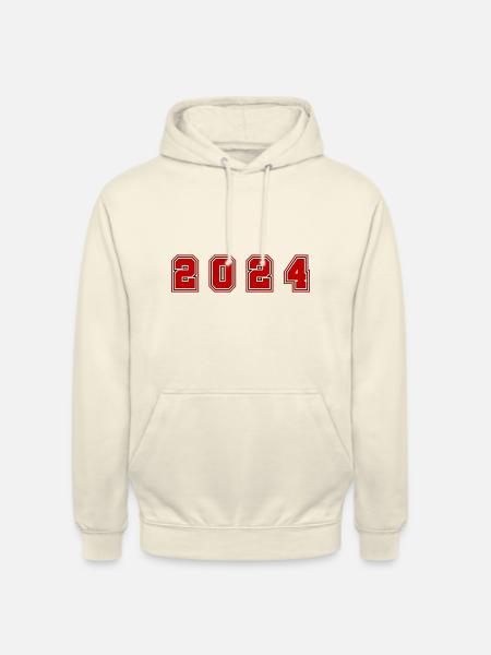 2024 year number - Unisex Hoodie - vanilla
